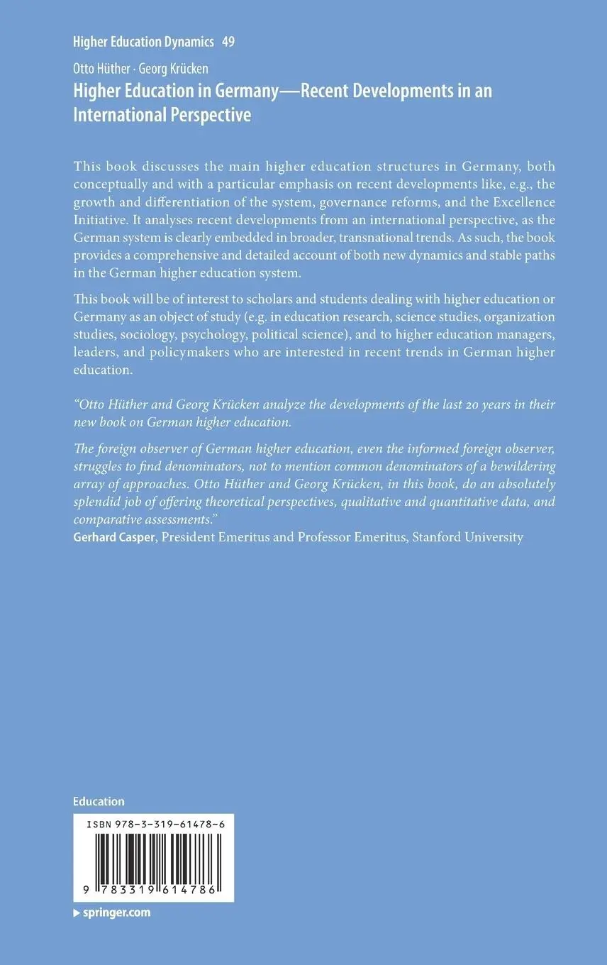Rückseite: 9783319614786 | Higher Education in Germany-Recent Developments in an International...