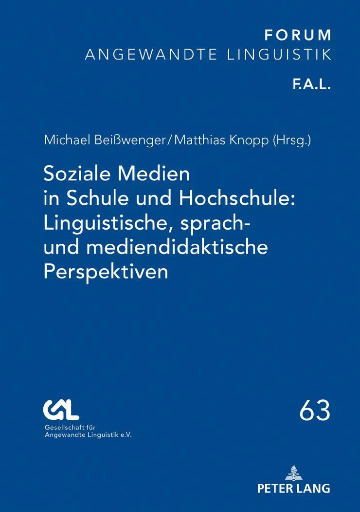 Cover: 9783631774786 | Soziale Medien in Schule und Hochschule: Linguistische, sprach- und...