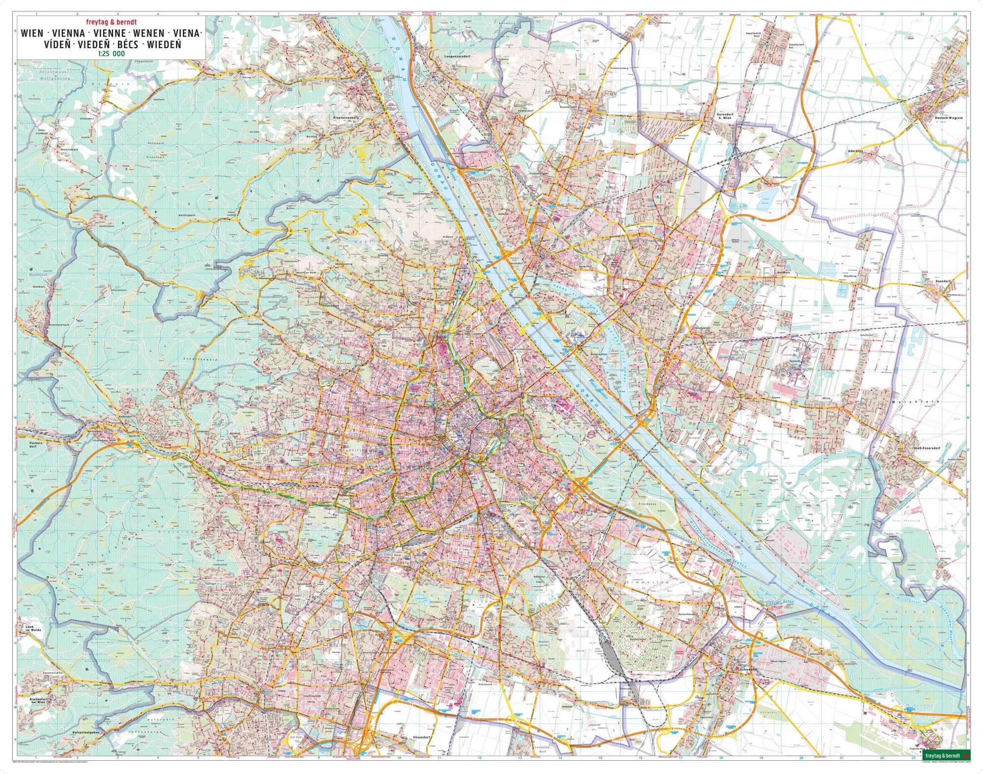 Bild: 9783707924886 | freytag &amp; berndt Stadtplan Wien 1:25.000 | (Land-)Karte | Italienisch