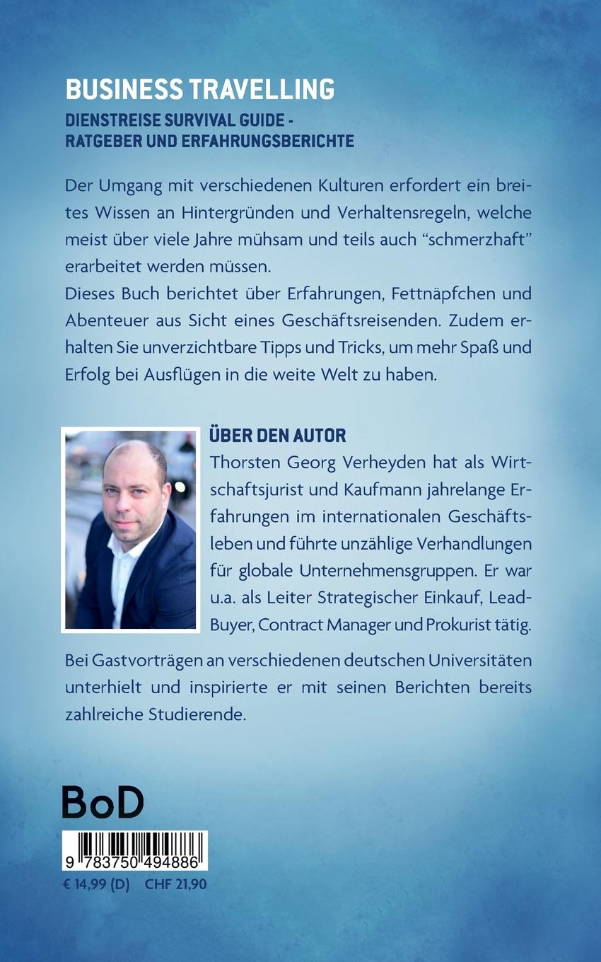 Rückseite: 9783750494886 | Travelling For Business | Thorsten Georg Verheyden | Taschenbuch