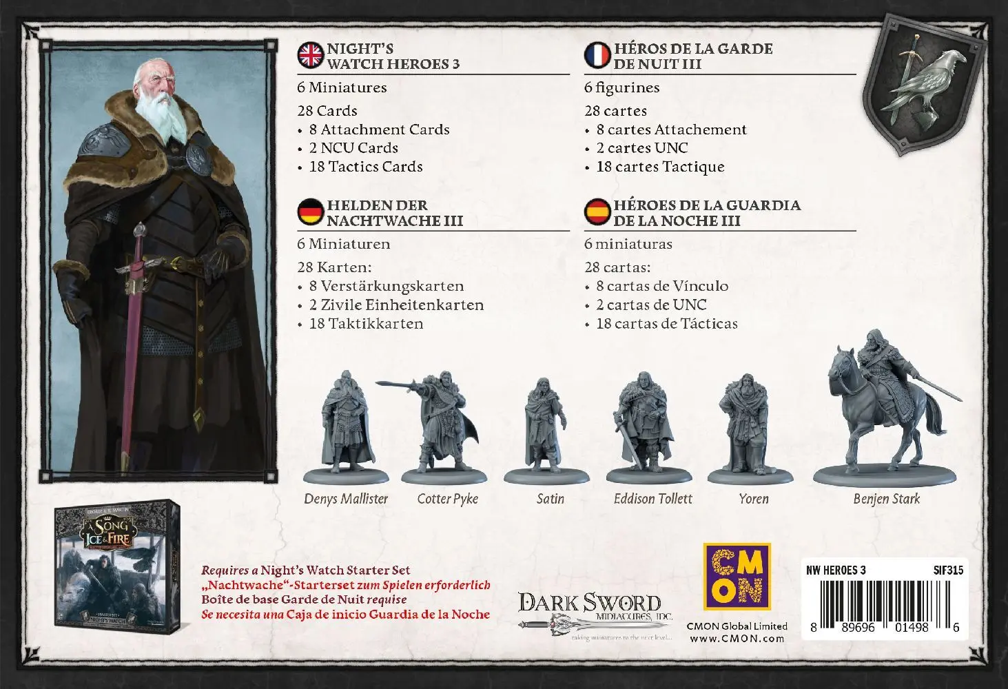 Bild: 889696014986 | Song of Ice &amp; Fire - Night's Watch Heroes 3 (Helden der Nachtwache...