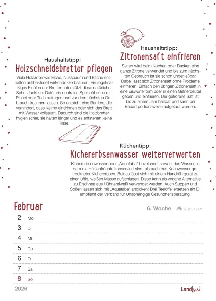 Bild: 4069095004986 | Landlust - Einfach hausgemacht 2026 - Bild-Wandkalender 17×23 cm...