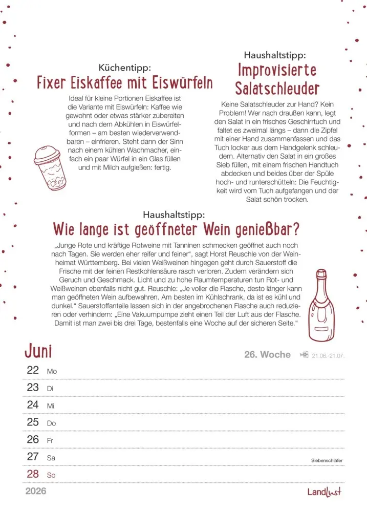 Bild: 4069095004986 | Landlust - Einfach hausgemacht 2026 - Bild-Wandkalender 17×23 cm...