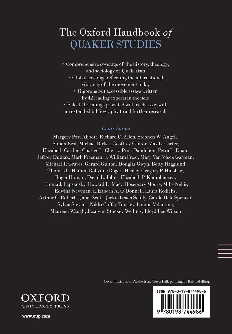 Rückseite: 9780198744986 | The Oxford Handbook of Quaker Studies | Stephen W. Angell (u. a.)