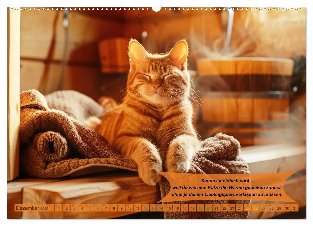 Bild: 9783457374986 | Tierisch lustige Saunafreunde (hochwertiger Premium Wandkalender...