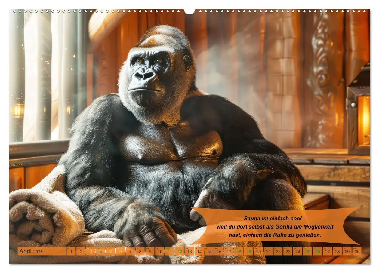 Bild: 9783457374986 | Tierisch lustige Saunafreunde (hochwertiger Premium Wandkalender...