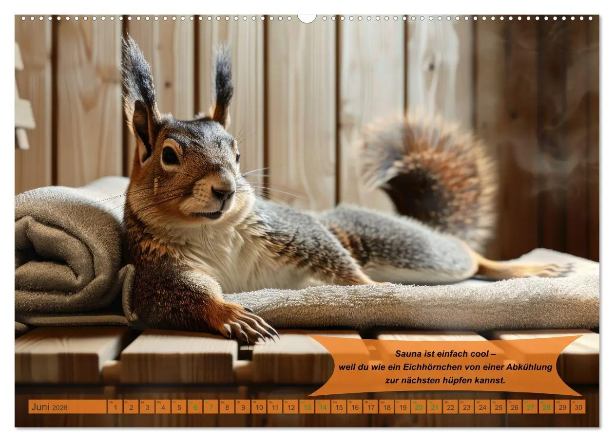 Bild: 9783457374986 | Tierisch lustige Saunafreunde (hochwertiger Premium Wandkalender...