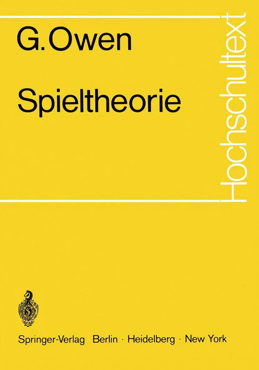 Cover: 9783540054986 | Spieltheorie | G. Owen | Taschenbuch | viii | Deutsch