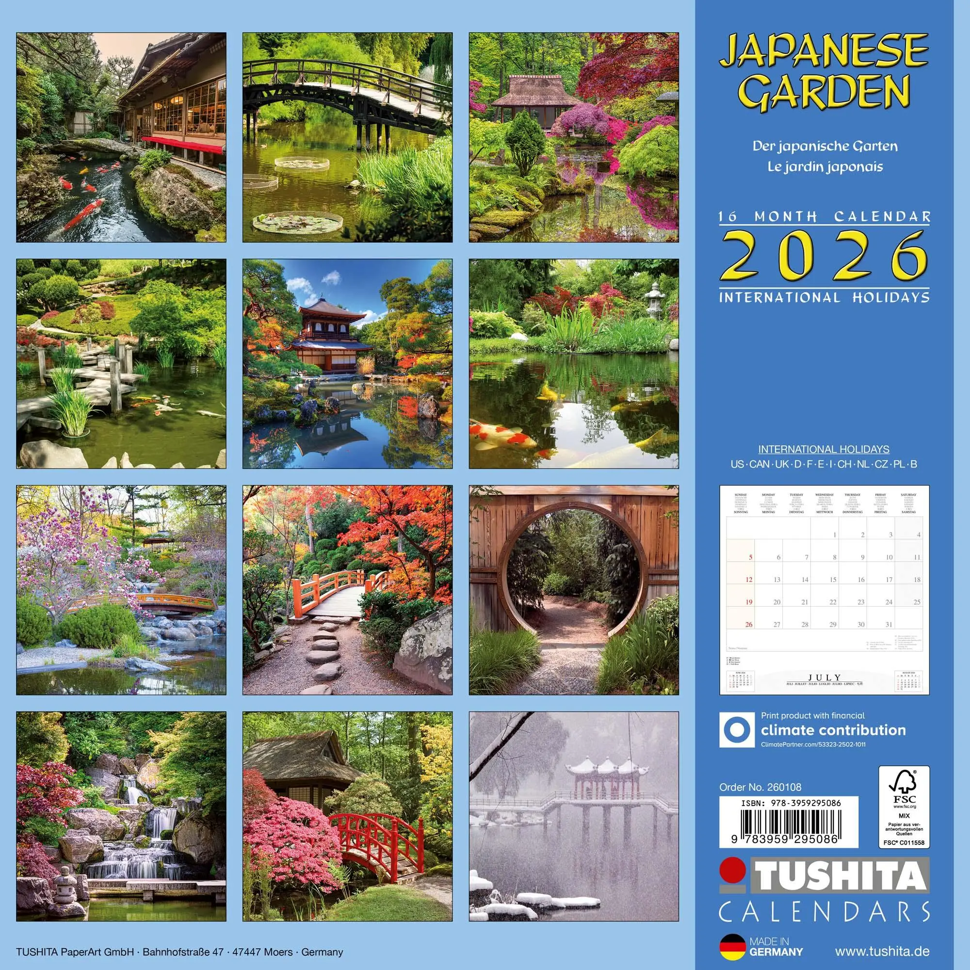 Rückseite: 9783959295086 | Japanese Garden 2026 | Kalender 2026 | Kalender | Mindful editions