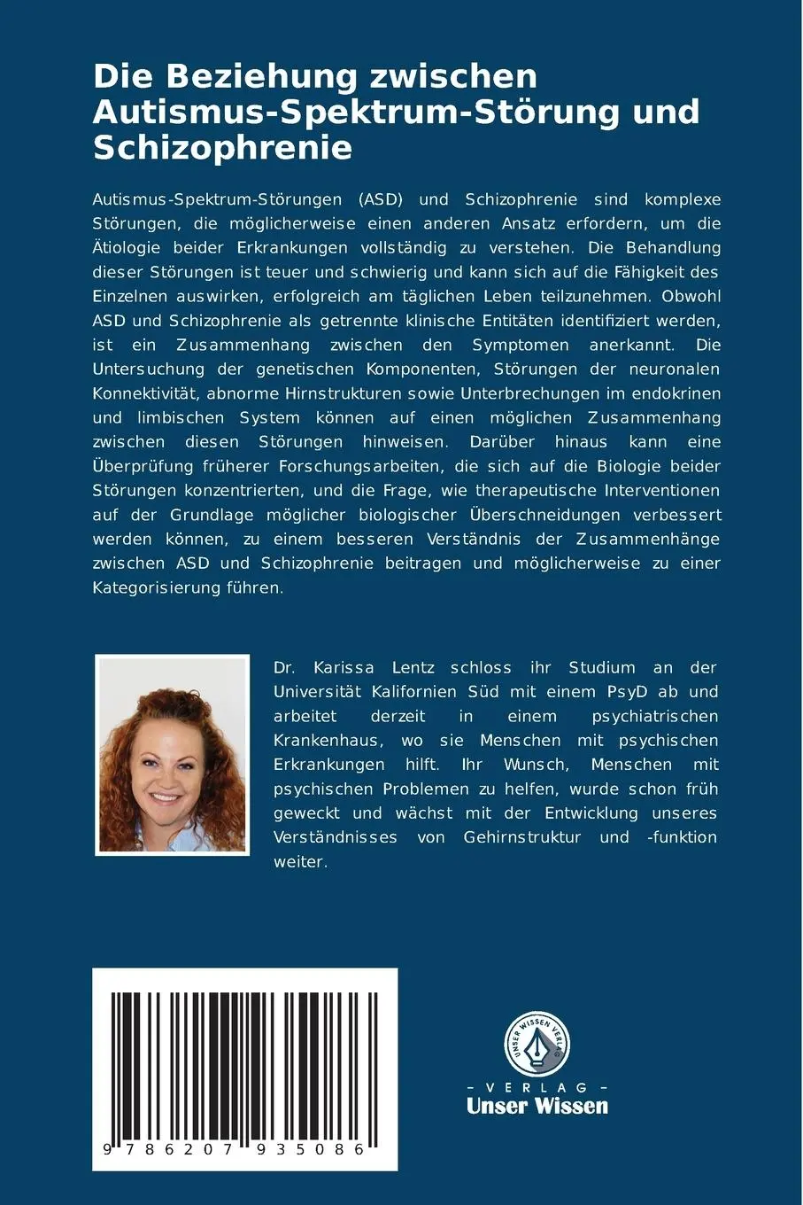Rückseite: 9786207935086 | Die Beziehung zwischen Autismus-Spektrum-Störung und Schizophrenie