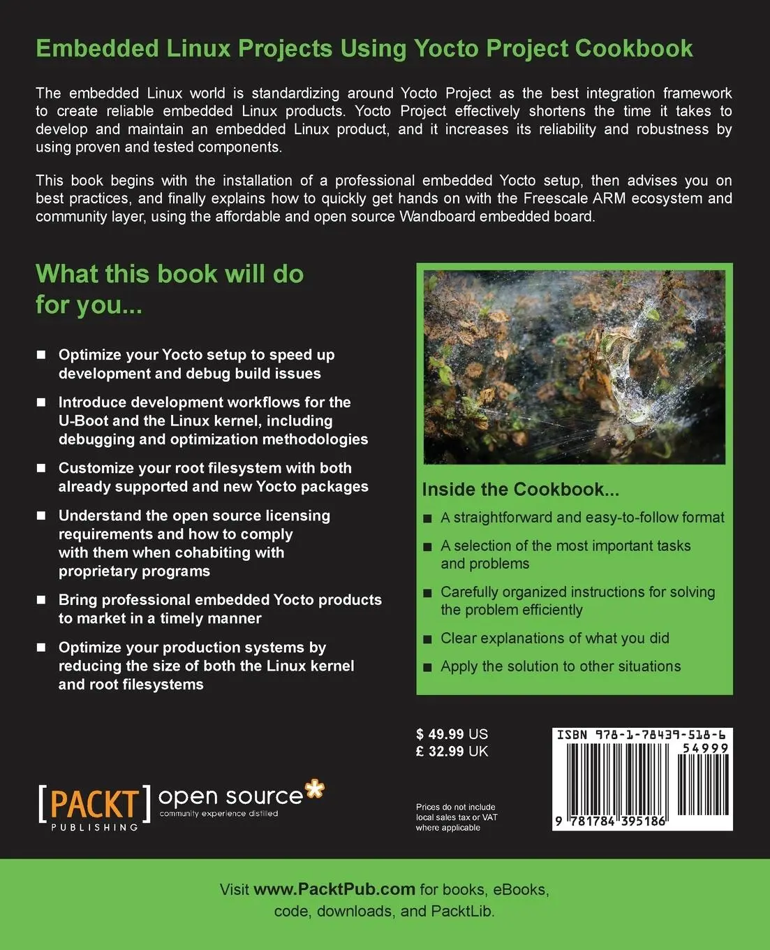 Rückseite: 9781784395186 | Embedded Linux Projects Using Yocto Project Cookbook | Alex González