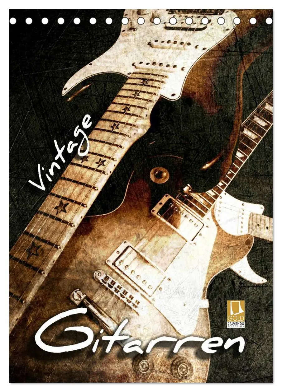 Cover: 9783457015186 | Vintage Gitarren (Tischkalender 2025 DIN A5 hoch), CALVENDO...