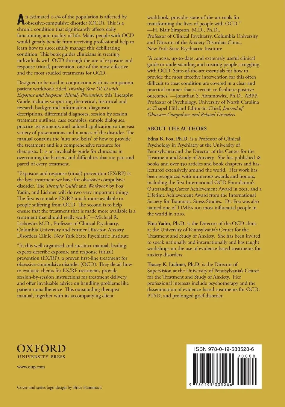 Rückseite: 9780195335286 | Exposure and Response (Ritual) Prevention for Obsessive-Compulsive...