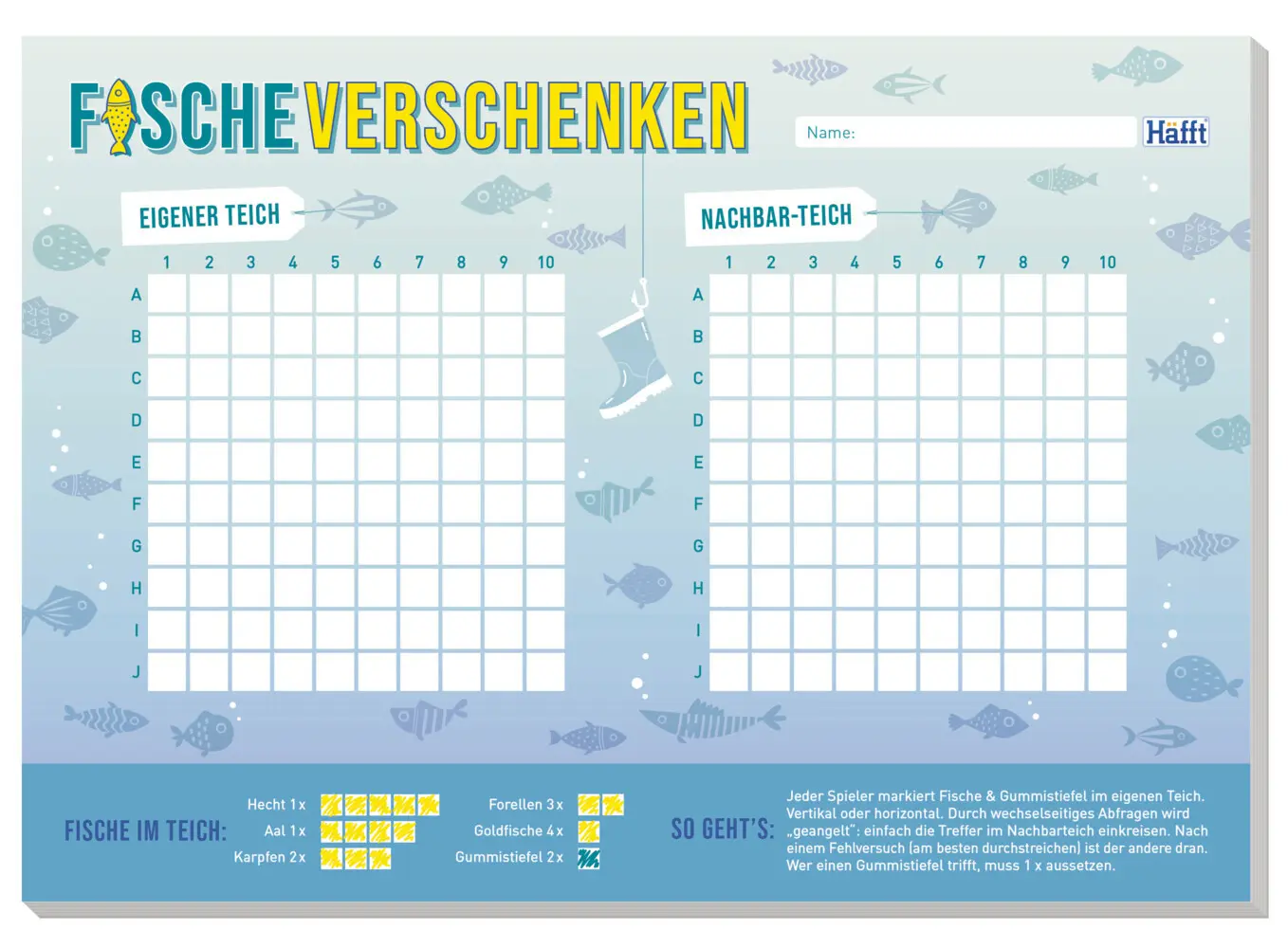 Cover: 4029357115386 | Spiele-Block Fische Verschenken A5 | Andreas Reiter | Spiel | 52 S.