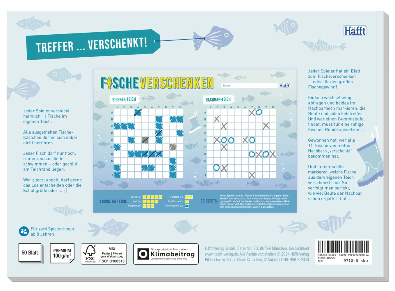 Bild: 4029357115386 | Spiele-Block Fische Verschenken A5 | Andreas Reiter | Spiel | 52 S.