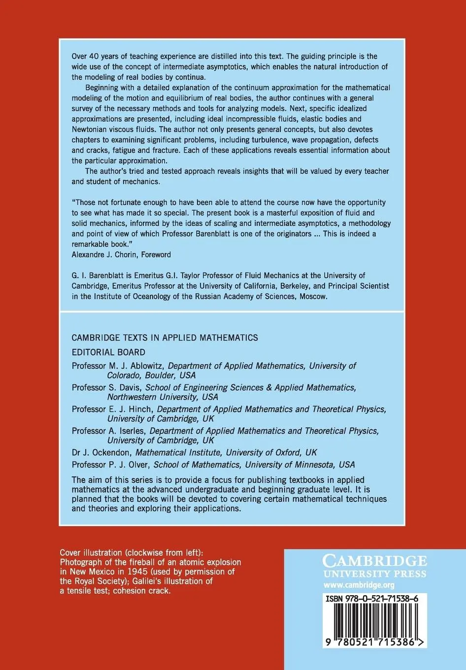 Rückseite: 9780521715386 | Flow, Deformation and Fracture | G. I. Barenblatt | Taschenbuch | 2019