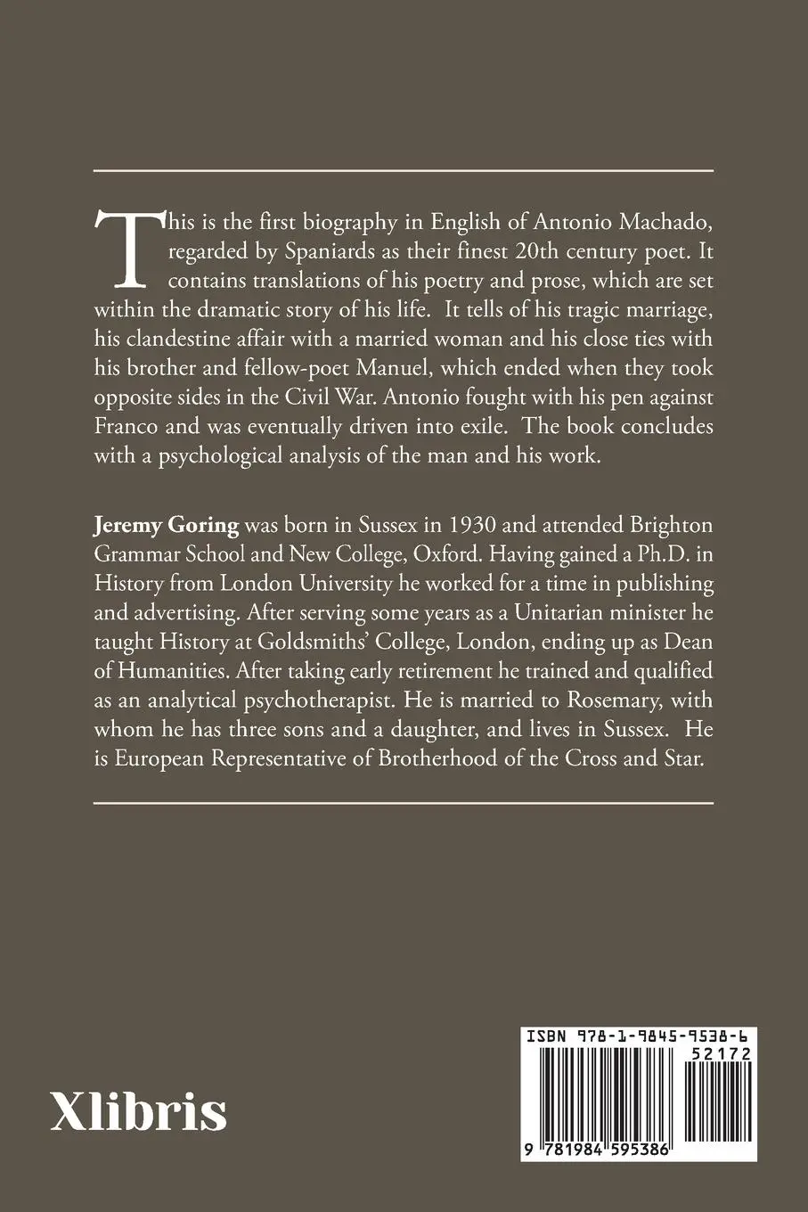Rückseite: 9781984595386 | Antonio Machado | The Authentic Voice of Spain | Jeremy Goring | Buch