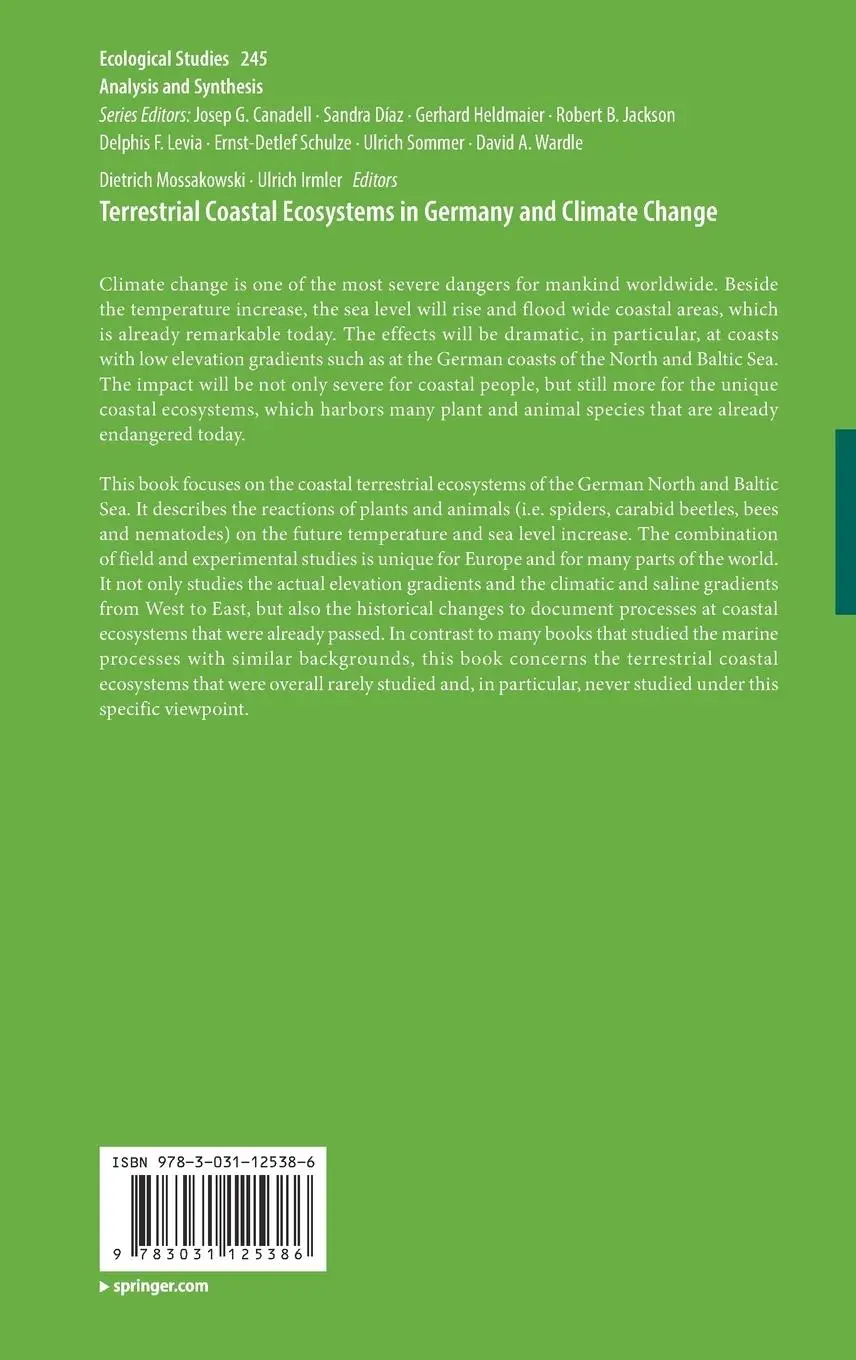 Rückseite: 9783031125386 | Terrestrial Coastal Ecosystems in Germany and Climate Change | Buch