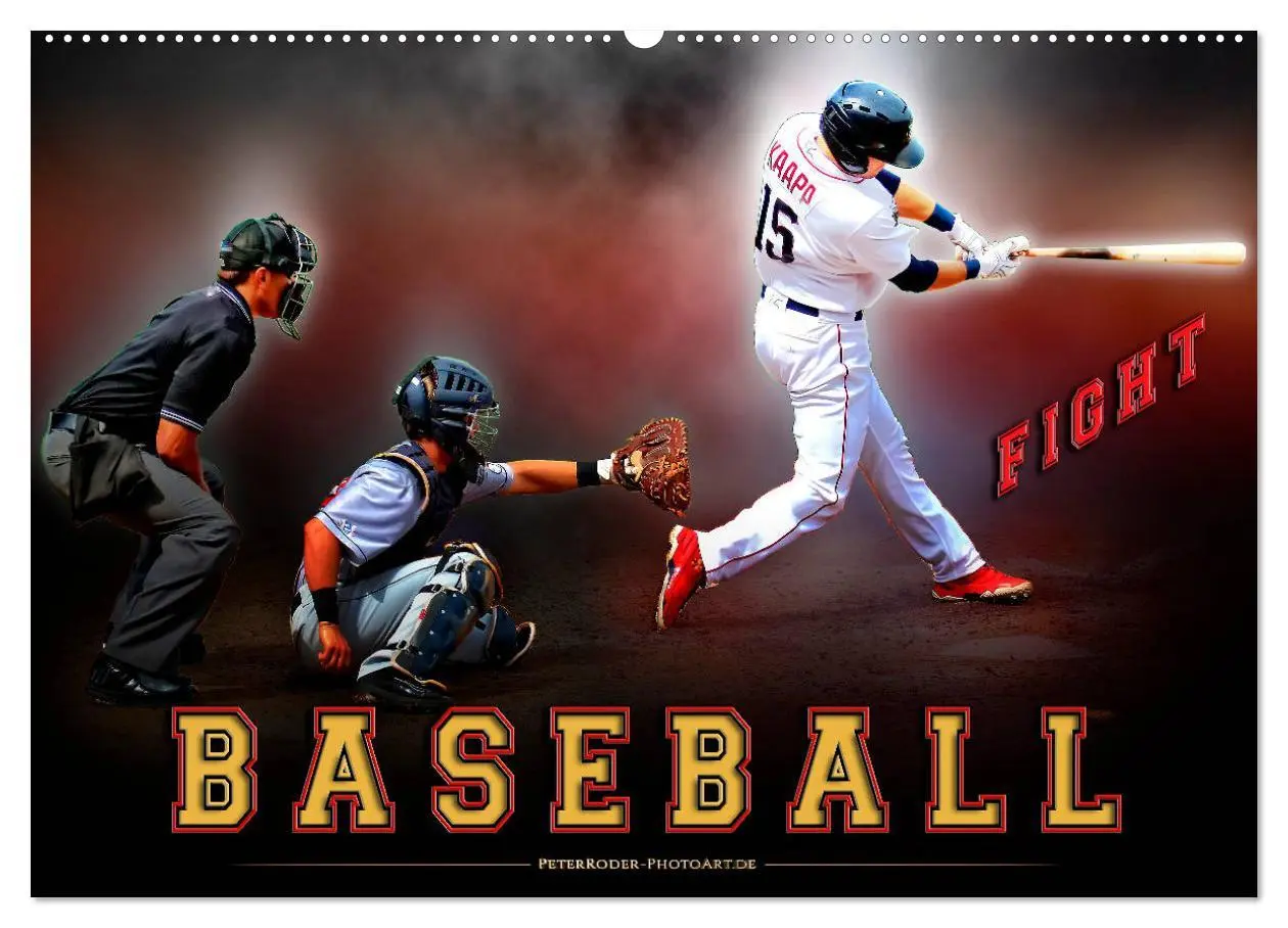 Cover: 9783457855386 | Baseball - Fight (Wandkalender 2026 DIN A2 quer), CALVENDO...