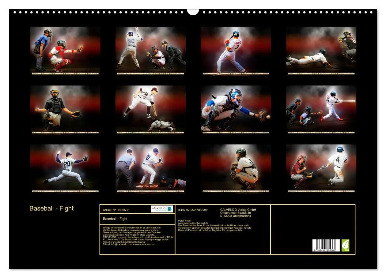 Bild: 9783457855386 | Baseball - Fight (Wandkalender 2026 DIN A2 quer), CALVENDO...