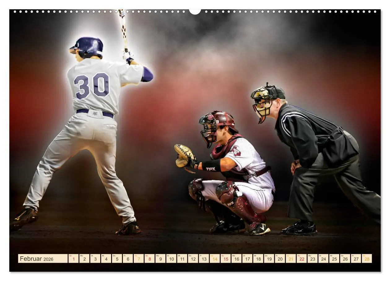 Bild: 9783457855386 | Baseball - Fight (Wandkalender 2026 DIN A2 quer), CALVENDO...