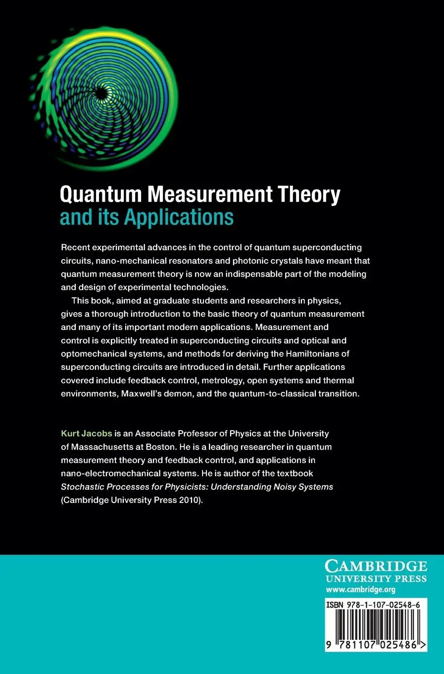 Rückseite: 9781107025486 | Quantum Measurement Theory and its Applications | Kurt Jacobs | Buch