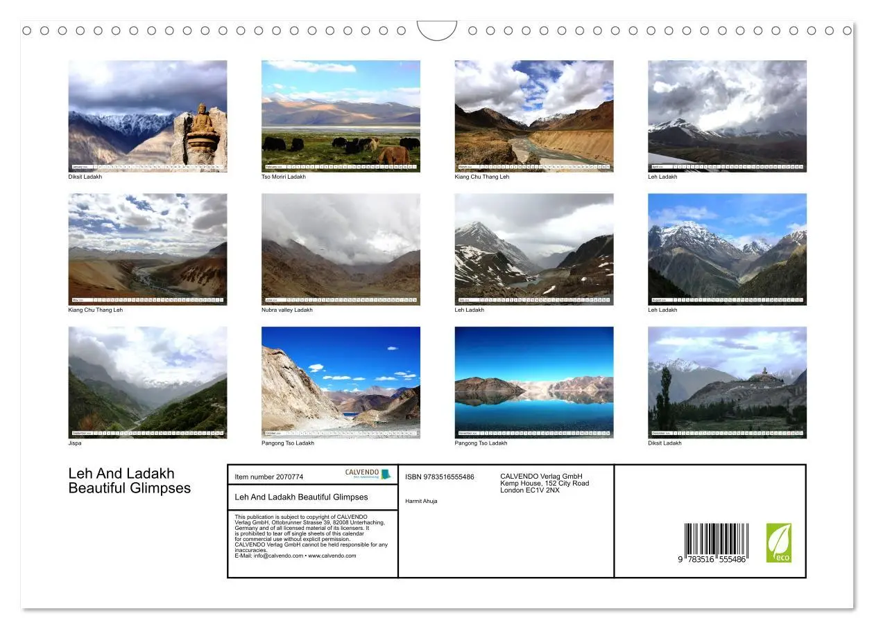 Bild: 9783516555486 | Leh And Ladakh Beautiful Glimpses (Wall Calendar 2026 DIN A3...