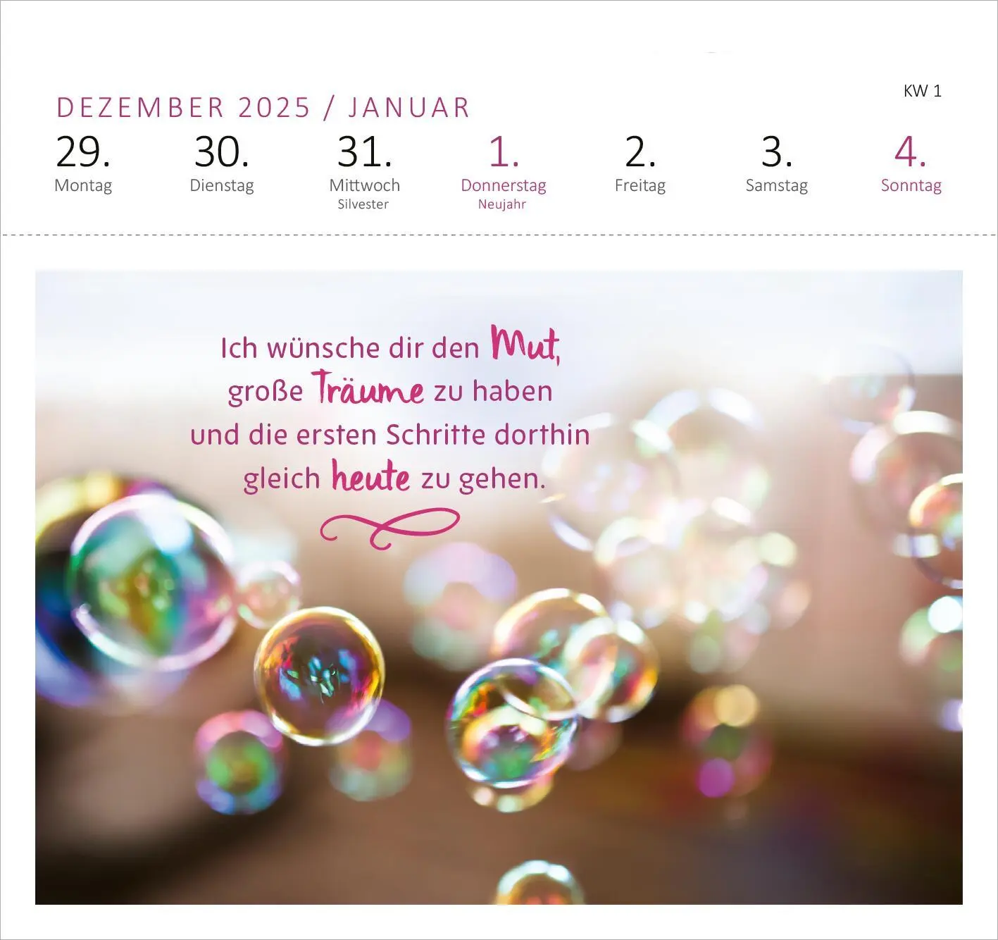 Bild: 4014489135586 | Postkartenkalender Ich wünsch dir was 2026 | Kalender | 108 S. | 2026