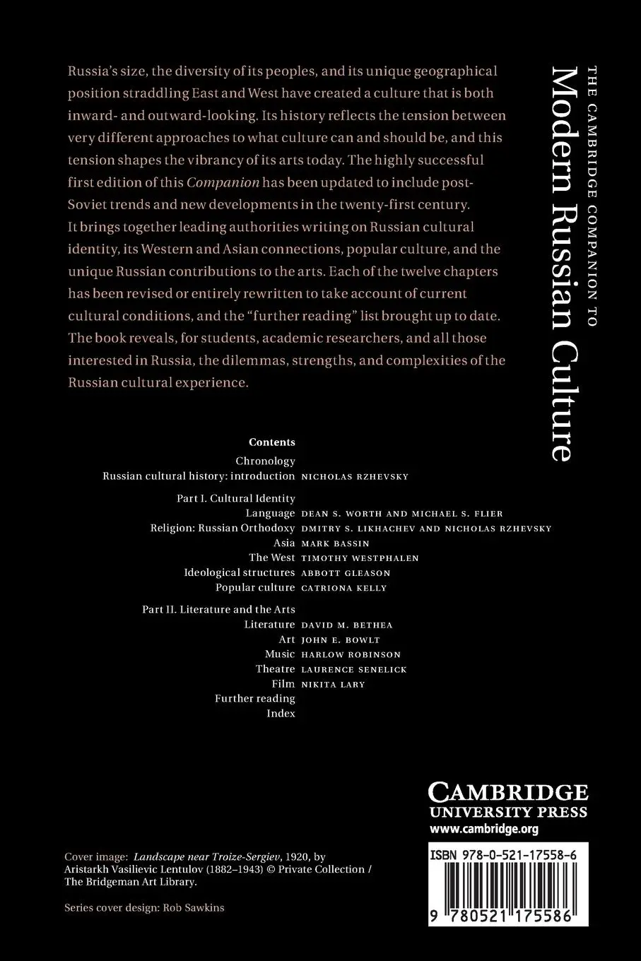 Rückseite: 9780521175586 | The Cambridge Companion to Modern Russian Culture | Nicholas Rzhevsky