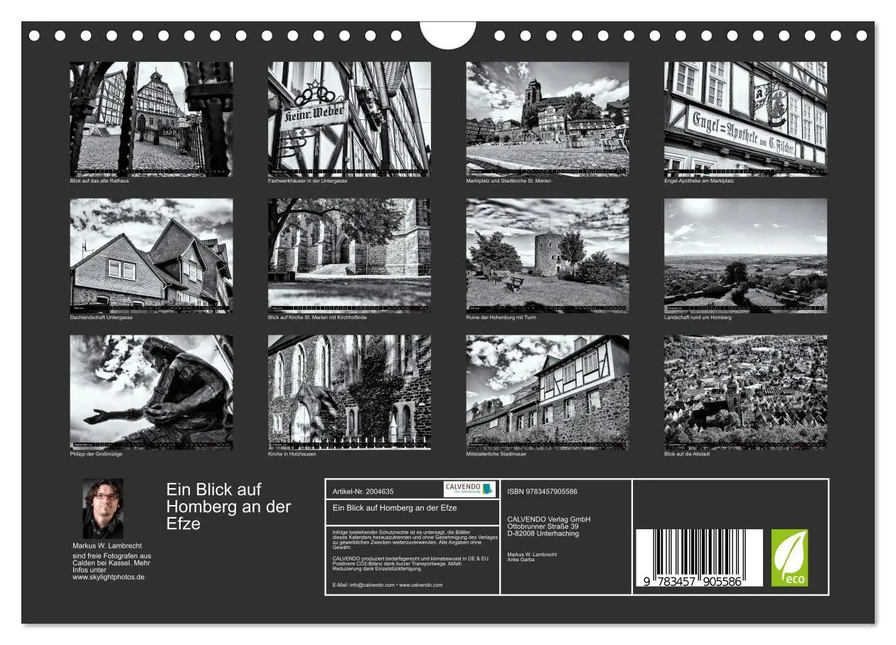 Bild: 9783457905586 | Ein Blick auf Homberg an der Efze (Wandkalender 2026 DIN A4 quer),...