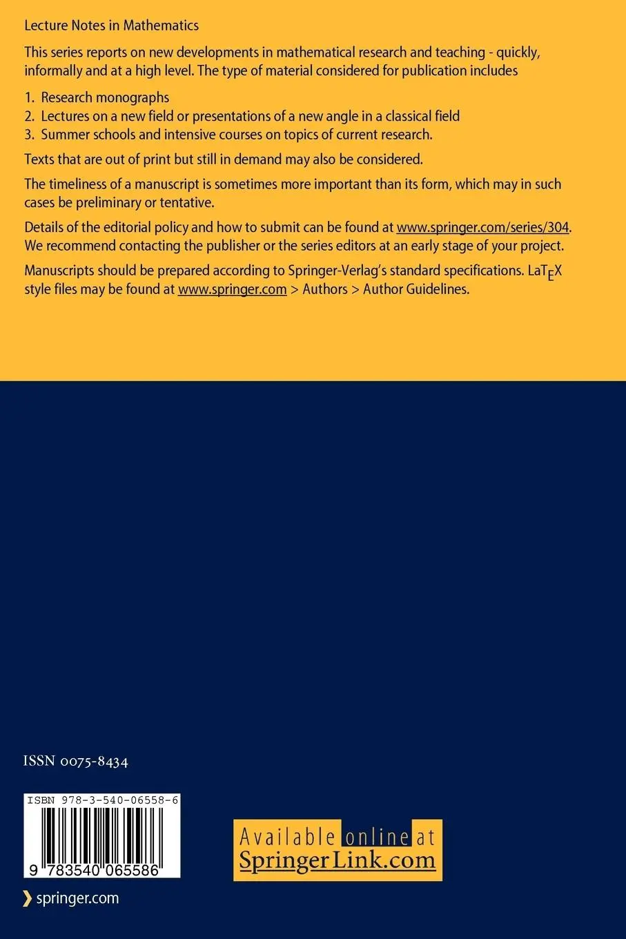 Rückseite: 9783540065586 | Modular Functions of One Variable II | Willem Kuyk (u. a.) | Buch