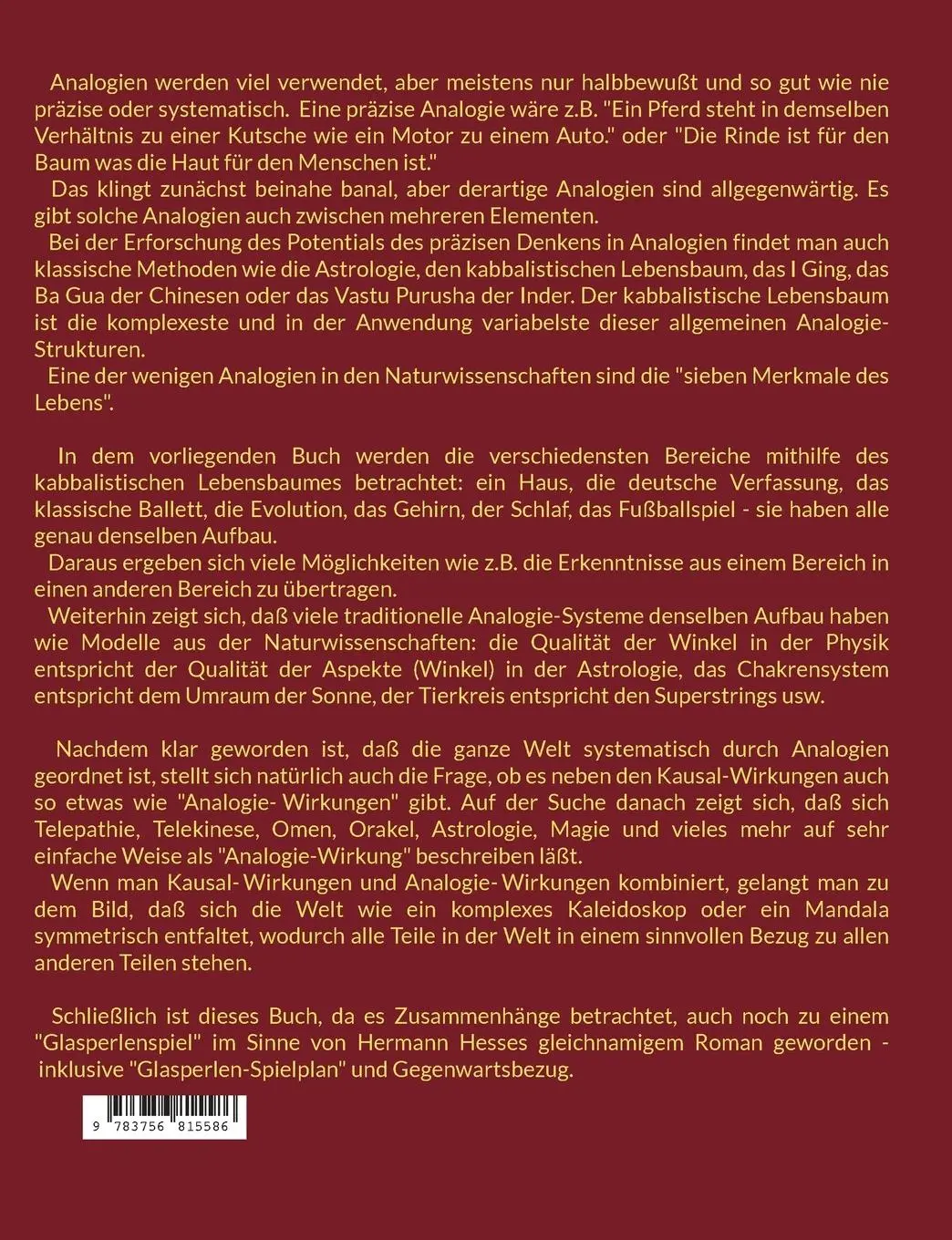 Rückseite: 9783756815586 | Logik und Wirkung der Analogie | Harry Eilenstein | Taschenbuch | 2022