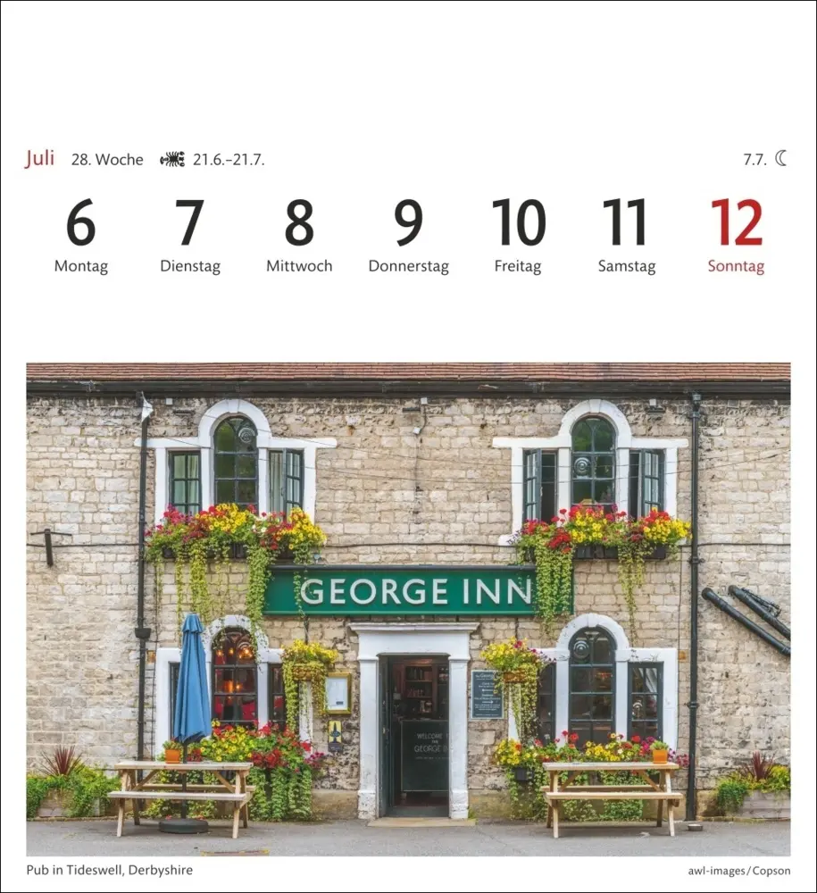 Bild: 9783840035586 | England Sehnsuchtskalender 2026 - Wochenkalender mit 53 Postkarten
