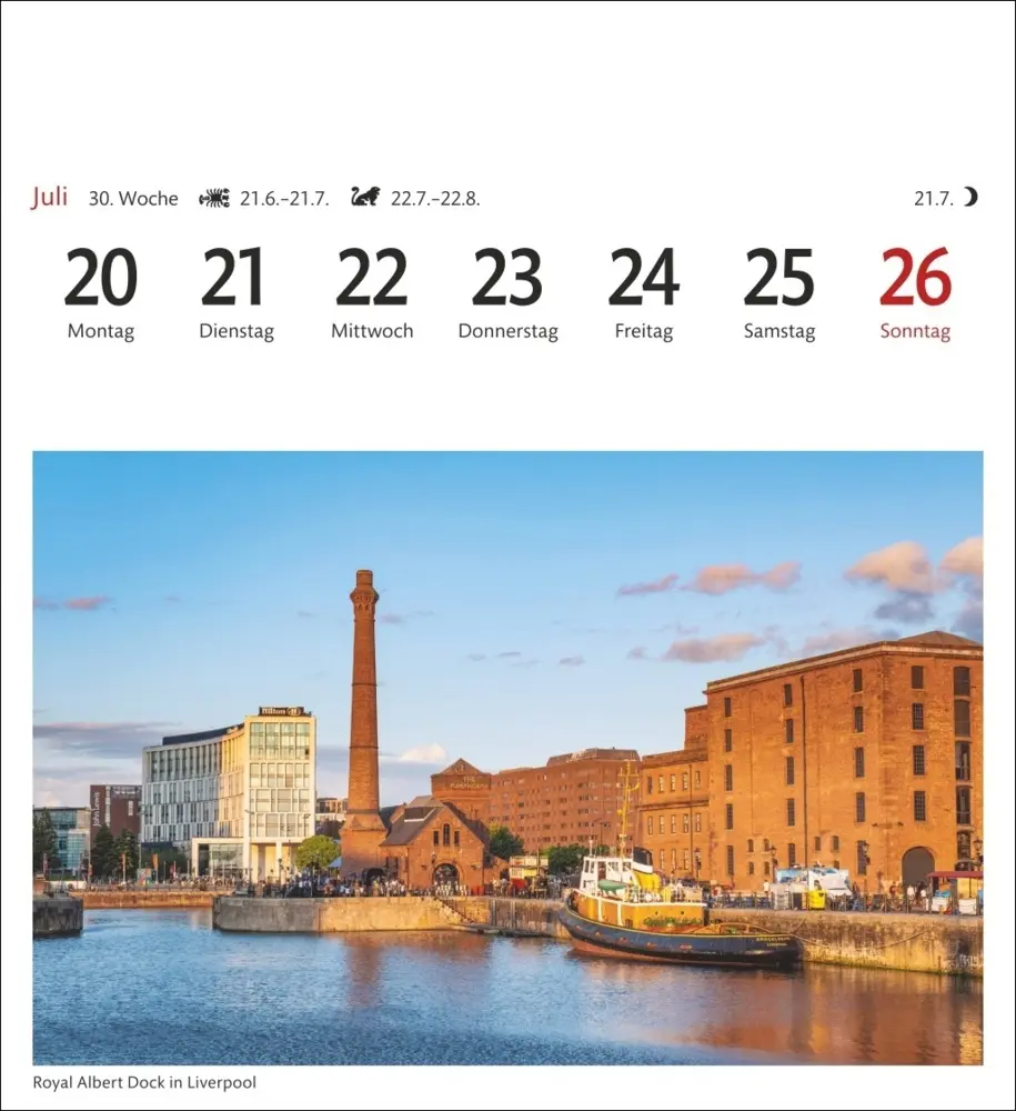 Bild: 9783840035586 | England Sehnsuchtskalender 2026 - Wochenkalender mit 53 Postkarten
