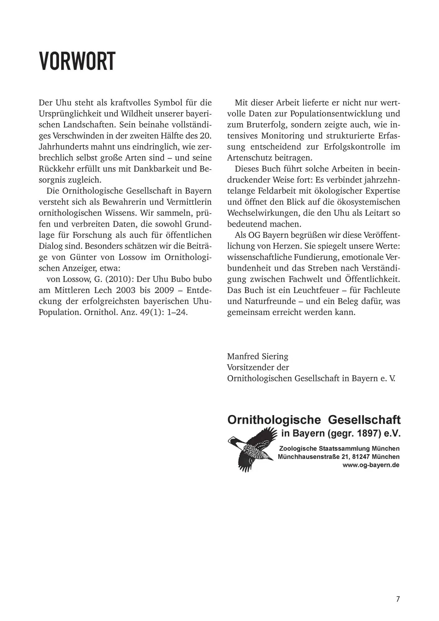 Bild: 9783892515586 | Der Uhu in Bayern | Rückkehr eines Ureinwohners | Lossow (u. a.)