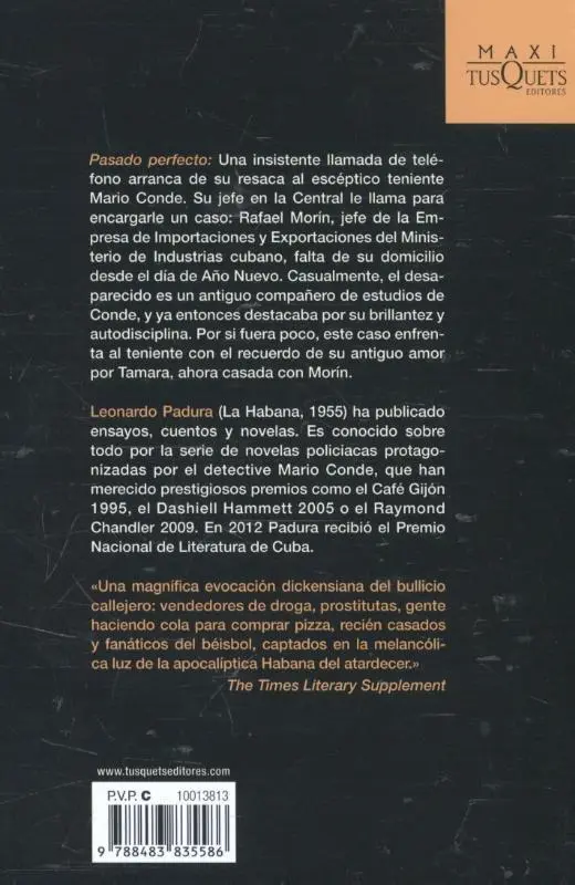 Rückseite: 9788483835586 | Pasado perfecto | Leonardo Padura | Taschenbuch | Spanisch | 2010