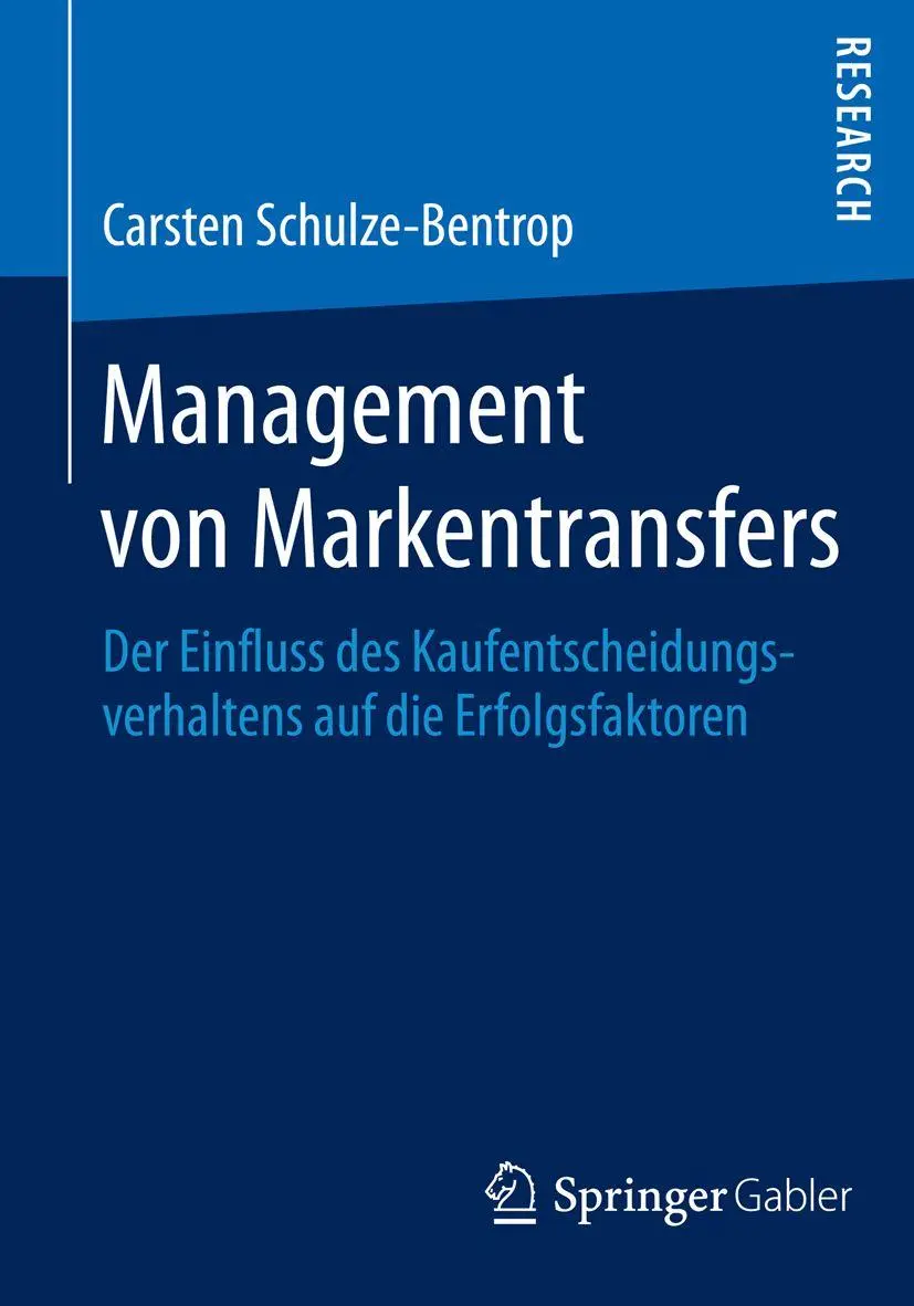 Cover: 9783658035686 | Management von Markentransfers | Carsten Schulze-Bentrop | Taschenbuch