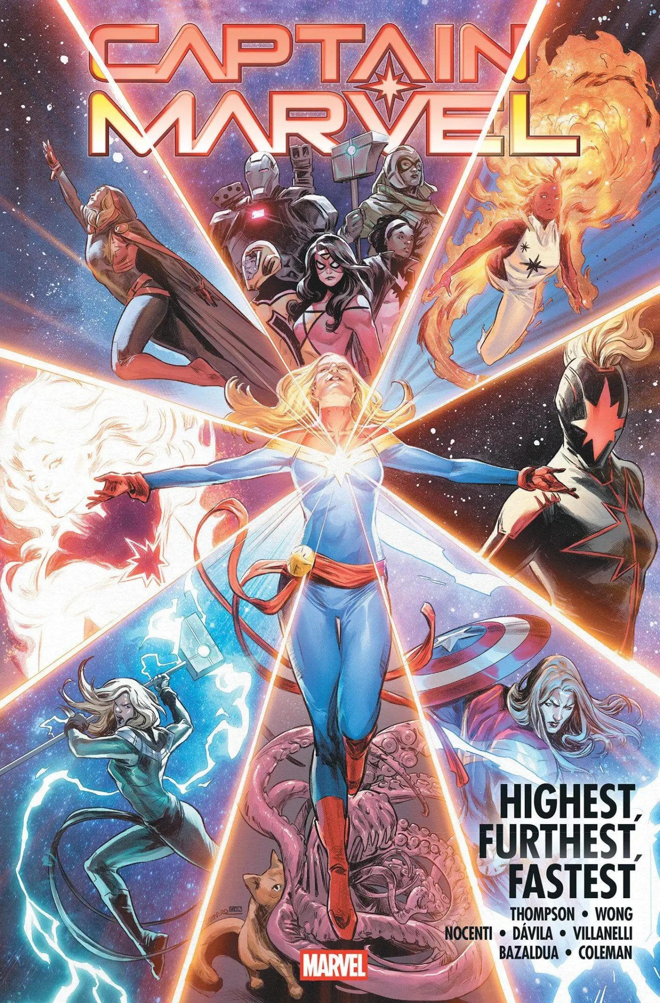 Cover: 9781302955786 | Captain Marvel | Highest, Furthest, Fastest Omnibus | Kelly Thompson