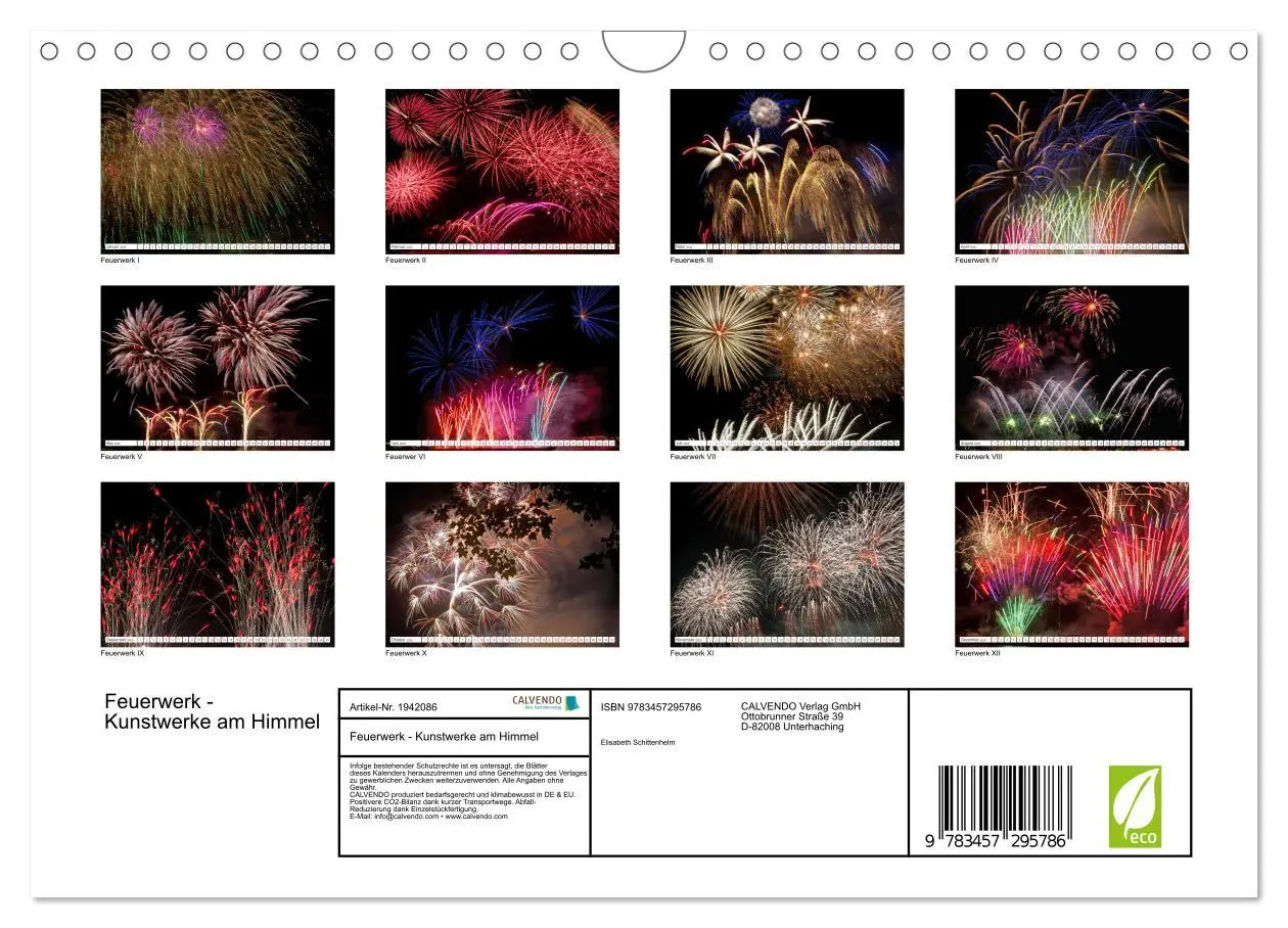 Bild: 9783457295786 | Feuerwerk - Kunstwerke am Himmel (Wandkalender 2026 DIN A4 quer),...