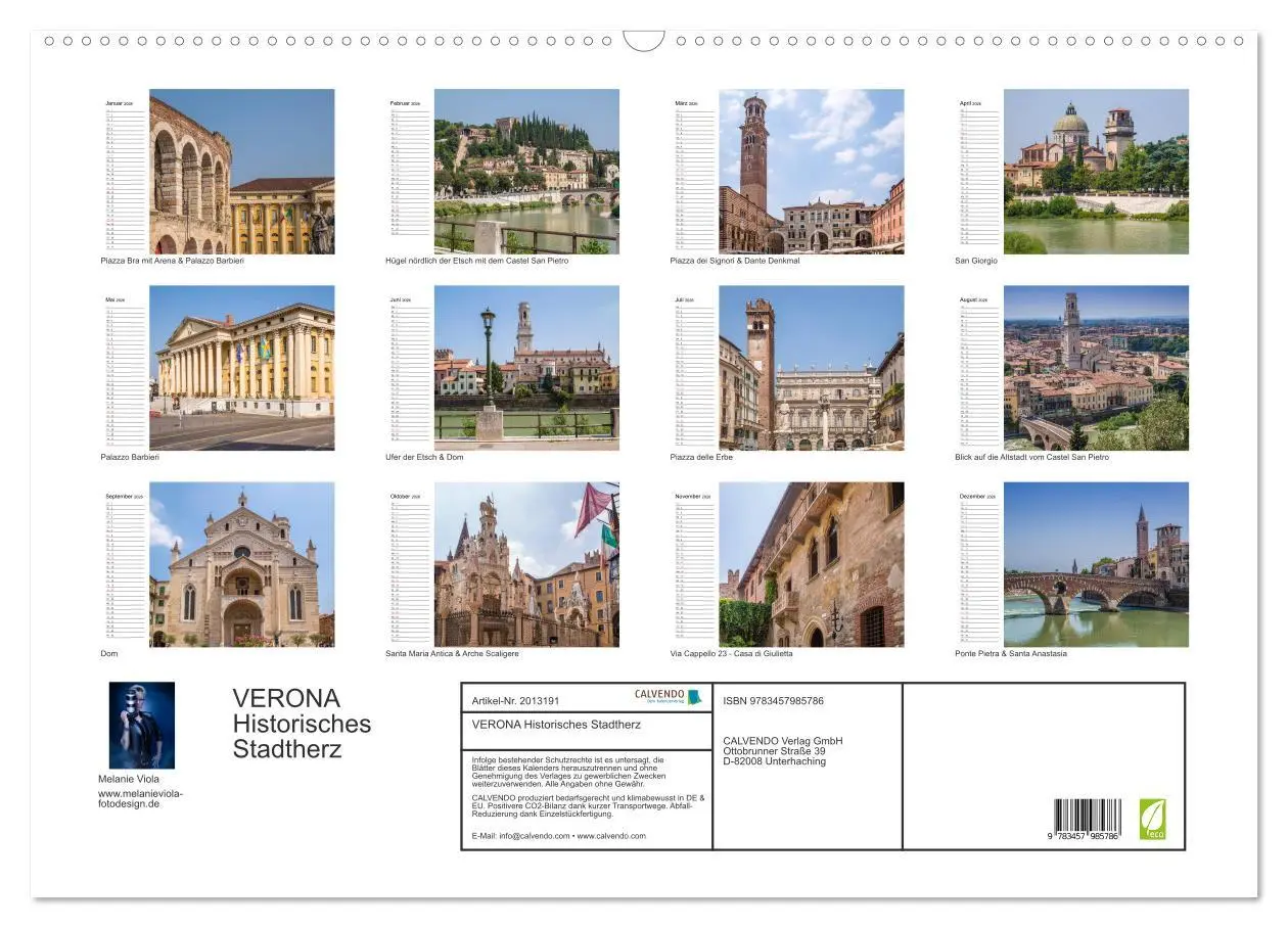 Bild: 9783457985786 | VERONA Historisches Stadtherz (Wandkalender 2026 DIN A2 quer),...
