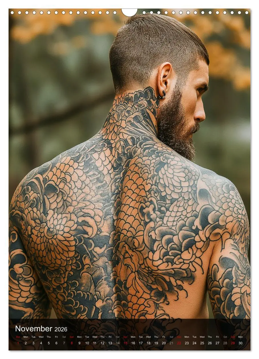 Bild: 9783516525786 | Inked Bodies - Sexy Tattooed Men (Wall Calendar 2026 DIN A3...