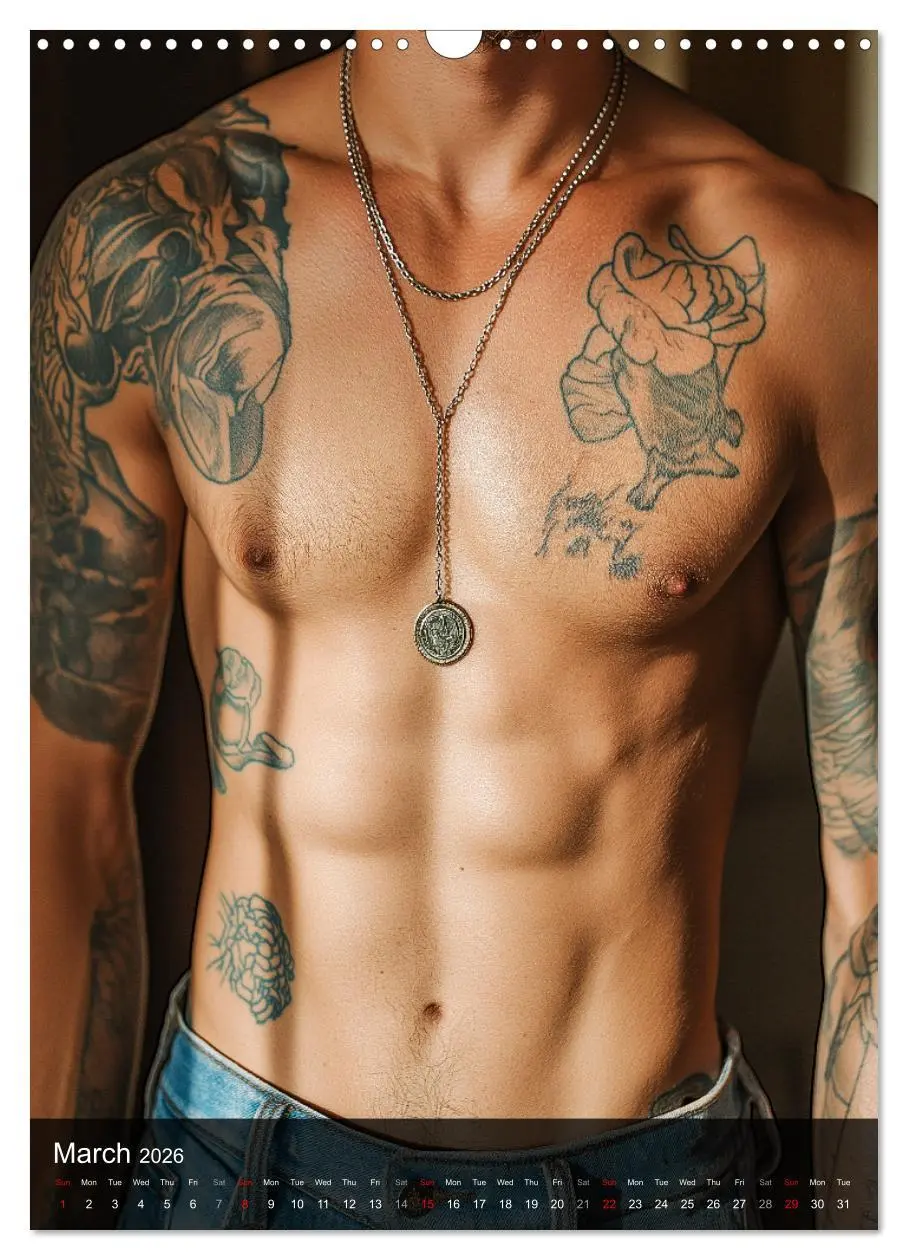 Bild: 9783516525786 | Inked Bodies - Sexy Tattooed Men (Wall Calendar 2026 DIN A3...