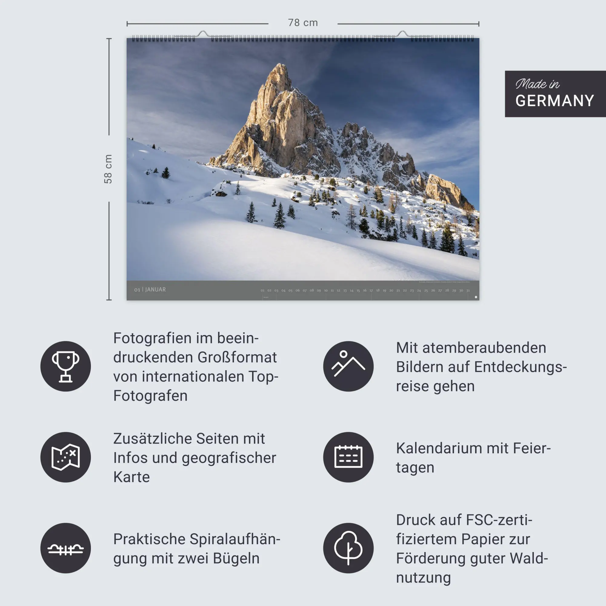 Bild: 9783756415786 | Alpen - Edition Alexander von Humboldt Kalender 2027 | Heye | Kalender