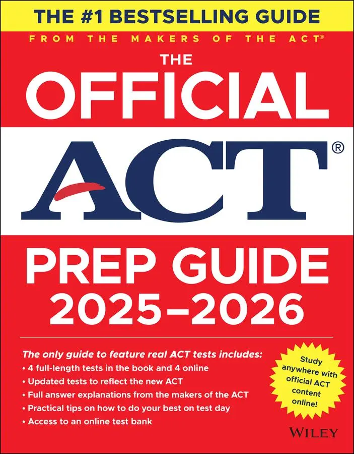 Cover: 9781394335886 | The Official ACT Prep Guide 2025-2026 | Book + Online Course | Act