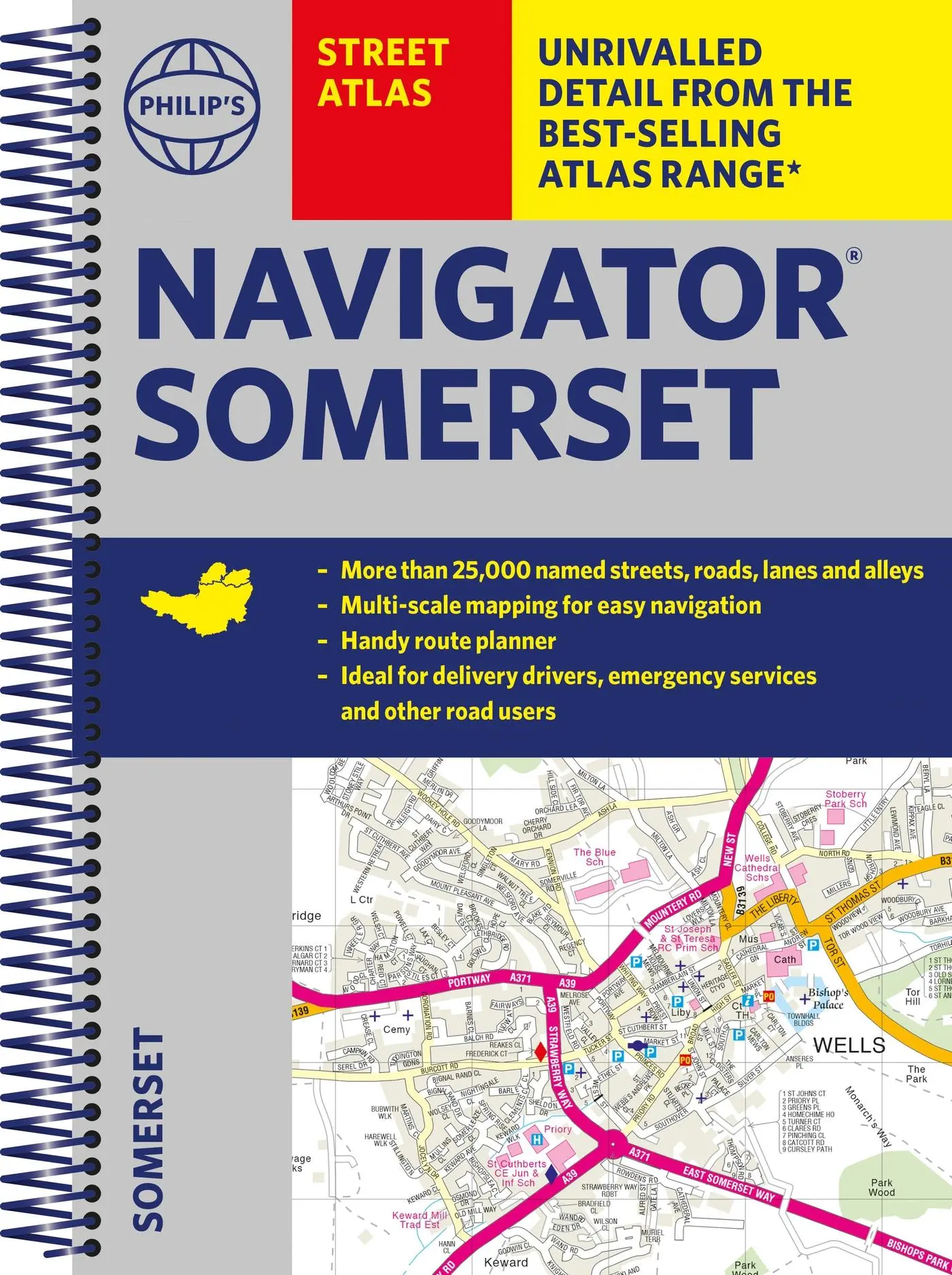 Cover: 9781849075886 | Philip's Navigator Street Atlas Somerset | Philip'S Maps | Taschenbuch