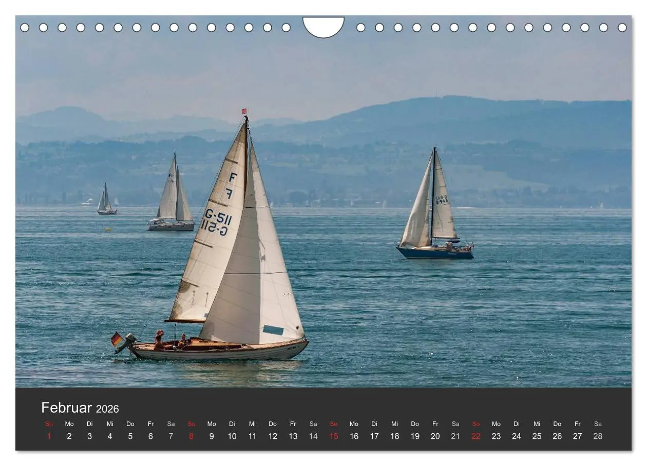Bild: 9783457975886 | Segelboote auf dem Bodensee (Wandkalender 2026 DIN A4 quer),...