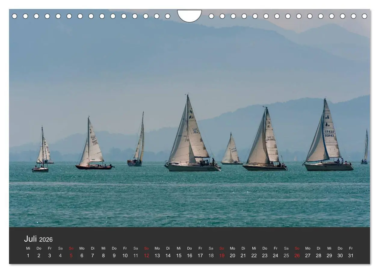 Bild: 9783457975886 | Segelboote auf dem Bodensee (Wandkalender 2026 DIN A4 quer),...