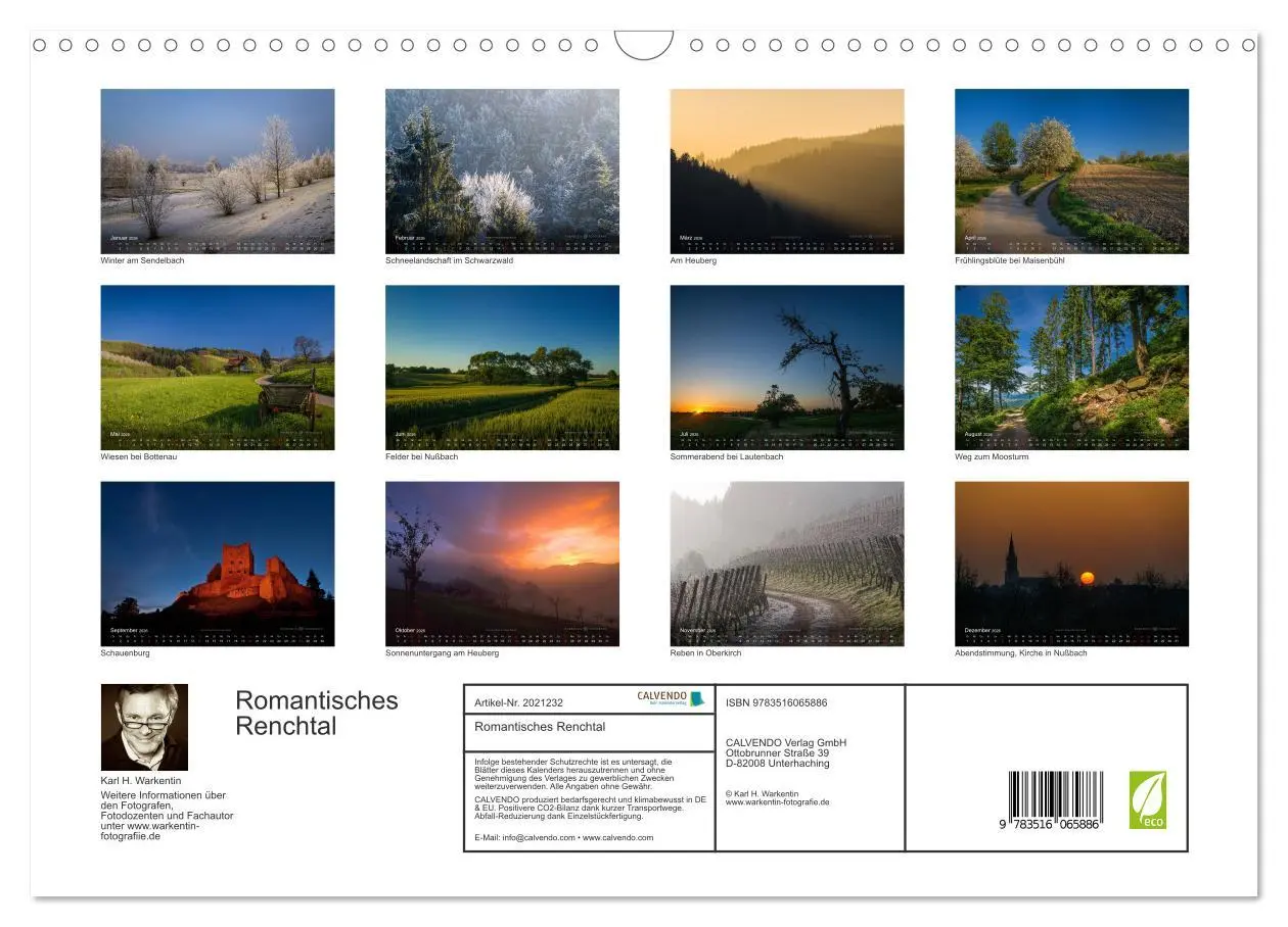 Bild: 9783516065886 | Romantisches Renchtal (Wandkalender 2026 DIN A3 quer), CALVENDO...