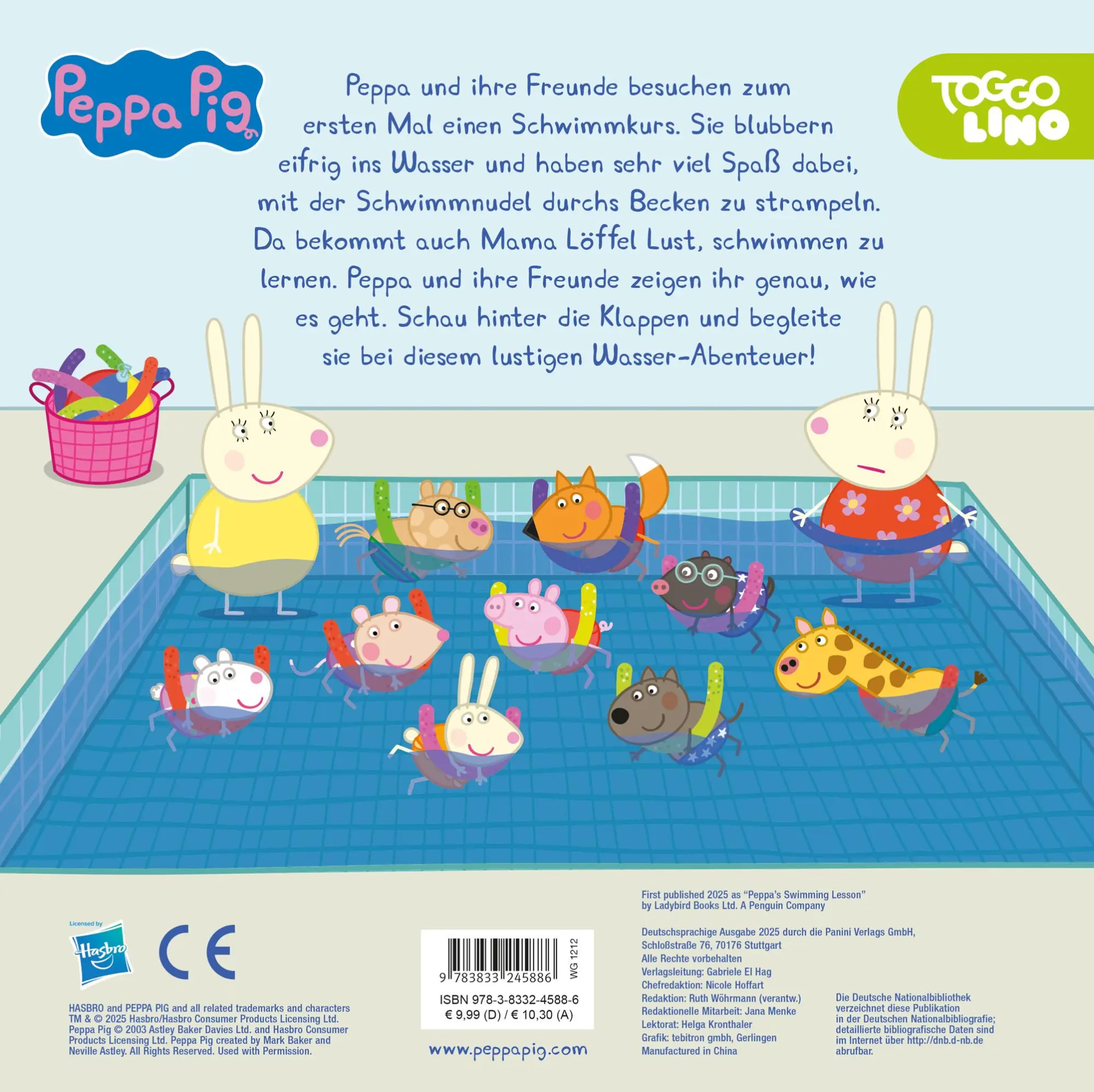 Rückseite: 9783833245886 | Peppa Pig: Peppa lernt Schwimmen - Mein wasserstarkes Klappenbuch