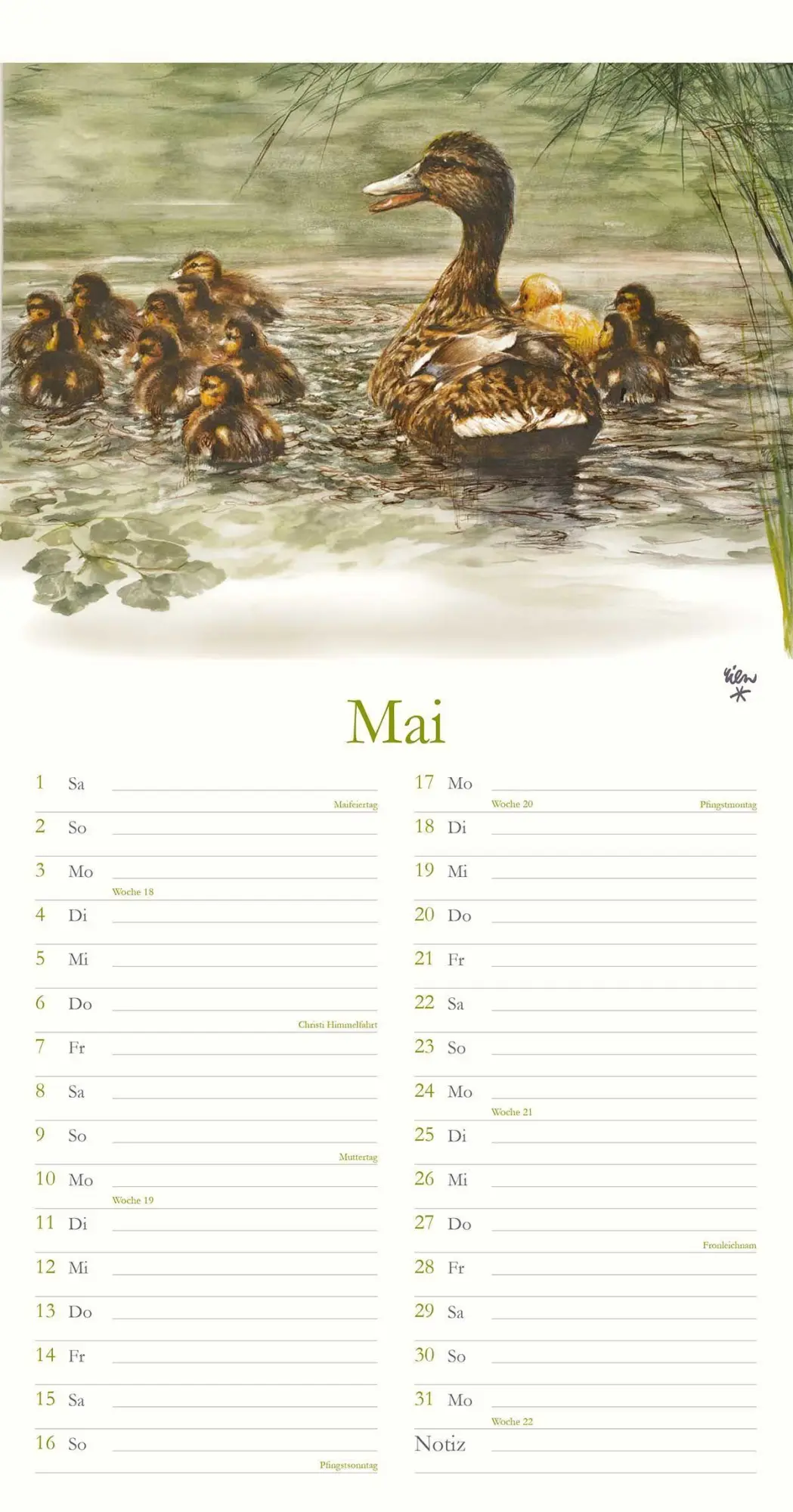 Bild: 9783897155886 | Rien Poortvliet Natur-Notiz-Kalender 2027 | Paul Parey | Kalender